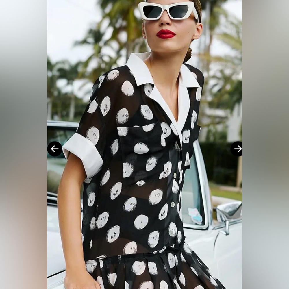 PLENTY BY TRACY REESE Short-Sleeve Mi Polka Dot Dress - Picture 2 of 8
